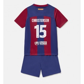 Barcelona Andreas Christensen #15 Hemmakläder Barn 2023-24 Kortärmad (+ Korta byxor)